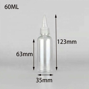 30ml 60ml Round Shape Pet Soft Hair Oil Dye <b>Squeeze</b> Applicator Packaging Dropper <b>Bottle</b> with Twist-open Dispensing Lid - Product Image 5