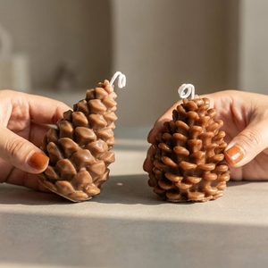 Bougies parfumées en forme <span class=keywords><strong>de</strong></span> cône <span class=keywords><strong>de</strong></span> pin 3D, en boîte individuelle, pour fêtes, anniversaires – Offre Spéciale - Product Image 4