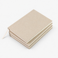 Carnet de notes personnalisé en tissu de lin, couverture rigide, logo estampé à chaud en or, avec marque-page en ruban, carnet ligné imprimé sur mesure