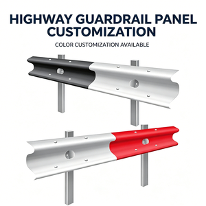 Barrière de sécurité routière en acier galvanisé robuste type W, anti-choc, M65 H2w3, pour le projet de construction routière au Qatar - Product Image 1