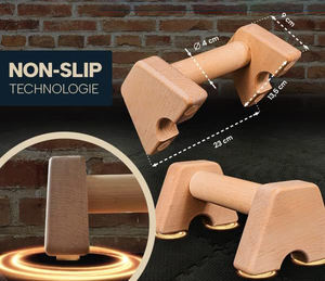 נייד החלקה בסיס תרגיל מיני כושר עץ לטבול מקביל בר Push Up Stand בר עץ Parallettes עבור בית אימון - Product Image 2