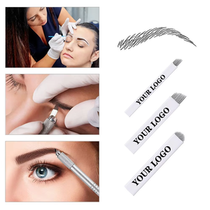 Aguja de Microblading Permanente de Acero Inoxidable de 0.25mm 7F/9F/12F/14F/16F/18F/17F/18U/21F <span class=keywords><strong>para</strong></span> Tatuaje de Cejas con Pluma Manual - Product Image 2