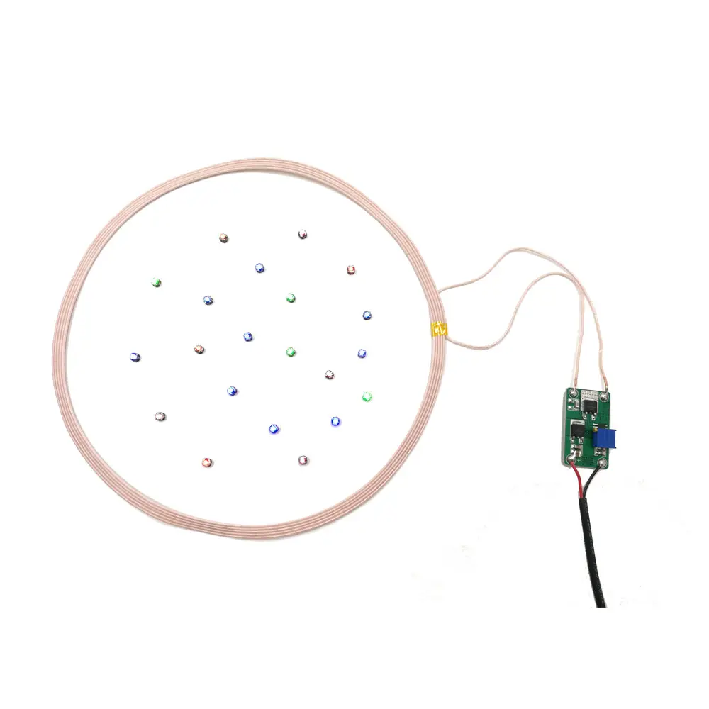 Taidacent Nachtlampje Draadloze Opladen Module 150Mm Remote 24V 200Mm Grote Inductieve/Inductie Spoel En 10 draadloze Led Kit