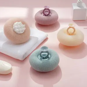 Factory New Design Personal Brand Patented Product Sucker Shower Ball Body Bath Sponge Brush Silicon Bath Brush For Adult