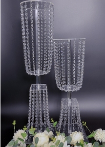 Wholesale Acrylic Flower Stand with Chian <strong>Wedding</strong> <strong>Centre</strong> <strong>Pieces</strong> <strong>Table</strong> Decoration - Product Image 2