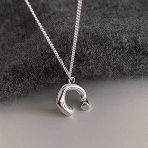 Collar Sunflower Unnie's de Plata de Ley S925 con Cierre en C, Diseño Minimalista, Cadena para Clavícula, Uso Diario - Product Image 1