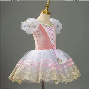 Robe de tutu de <span class=keywords><strong>ballet</strong></span> rose Gisele pour hommes professionnels, sans manches, en élasthanne, pour adultes, compétition de ballerine - Product Image 4