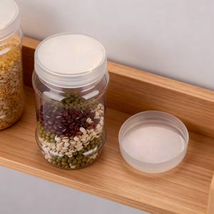 Envase de Plástico PET de 500 ml para Alimentos, Tarro de Almacenamiento de Dulces y Galletas, Recipiente de Plástico de Boca Ancha para Alimentos Secos con Tapa - Product Image 5