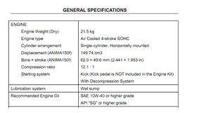 Motor Super Bike DAYTONA 150cc, Motor Horizontal de 2 Cilindros, Motor Daytona 150, <span class=keywords><strong>Anima</strong></span> FDX FLX, <span class=keywords><strong>Anima</strong></span> 150cc para Pit Bike - Product Image 6