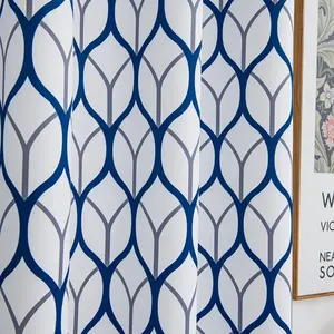 ผ้าม่านโพลีเอสเตอร์พิมพ์ลายโปร่งแสงสำหรับห้องนั่งเล่นในโรงแรม ขายดี ลายพิมพ์ทั้งผืน ใช้ได้ทุกฤดู - Product Image 1