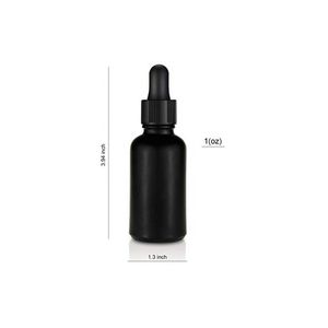 LLG Offre Spéciale 2oz noir mat 60ml bouteille en verre d'huile essentielle givrée avec pipette compte-gouttes pour cosmétique maison - Product Image 3