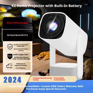 Proyector Inteligente Android 3 en 1 Portátil Eléctrico Moderno K2 con Batería Integrada, Ángulo de Proyección de 230°, 210 ANSI Lúmenes HD para Exteriores - Product Image 2