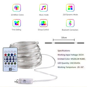 IP65 Waterproof PVC LED Curtain String <b>Lights</b> 10m/100m Fairy <b>Garland</b> for Outdoor Parties Single Color <b>Christmas</b> Decor - Product Image 3