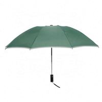Parapluie professionnel pliant en 3 sections pour adultes, 10 baleines, ouverture et fermeture automatiques inversées, revêtement UV noir, avec logo personnalisé