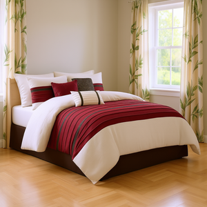 Ensemble de couette DB, taille super king, 7 pièces, coton lavé, motif végétal, literie moderne pour la maison, printemps été - Product Image 2