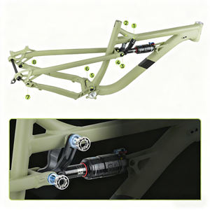 Cadre de vélo de montagne tout suspendu UCI 29 pouces en alliage d'aluminium léger, design aérodynamique, cadre de vélo de <span class=keywords><strong>course</strong></span> d'<span class=keywords><strong>endurance</strong></span> avec amortisseur arrière - Product Image 4