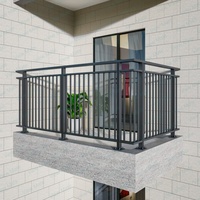 Systèmes de balustrades de balcon et d'escalier en tube carré en alliage d'aluminium ultra-mince, sans soudure, à fixation au sol et au mur, design moderne, résistant à la rouille