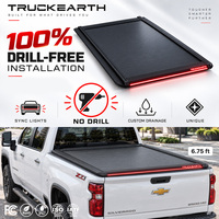 Couverture de benne rigide rétractable à LED Chevrolet Silverado 2500HD pour benne de 6,75 pieds en alliage d'aluminium