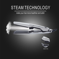 Professional Steam Hair Straightener with 14 Temperature Settings & LCD Display, Ceramic Flat Iron for Salon & Home Use