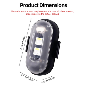 LED Mini Aircraft <b>Strobe</b> <b>Light</b> Wireless Remote Control Decorative <b>Light</b> for Car Motorcycle Rear Tail Flash Warning - Product Image 2