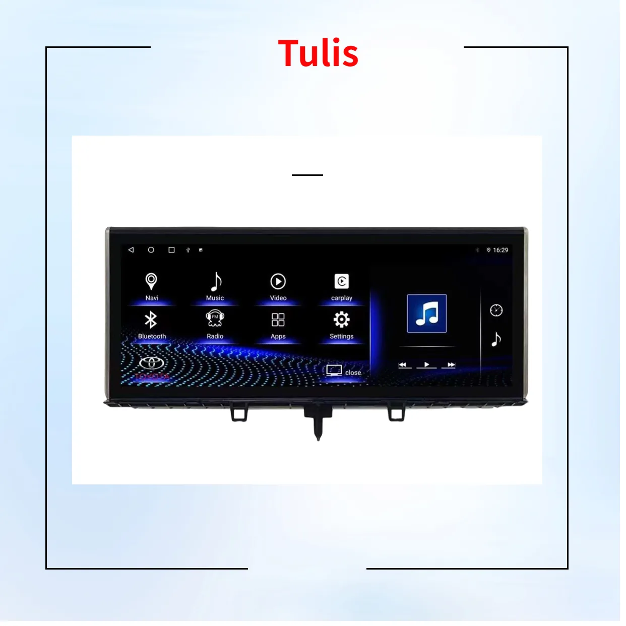 Tulis 12.3 "OEM phong cách Android Car đa phương tiện DVD Player Navigator đơn vị đầu Stereo đài phát thanh GPS Carplay cho Lexus LX570 2016-2022