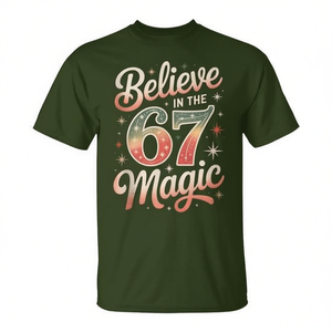 T-shirt de Noël vintage Believe In The 67 Magic - Product Image 2