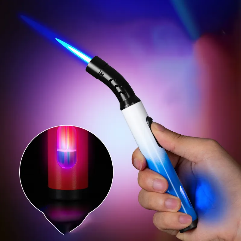High quality Refillable butane camping lighter pen one jet flame pen torch lighter