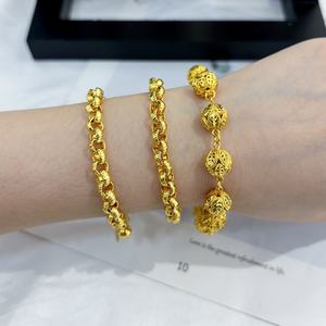 Jxx Hot Sale Trendy 24k Gold-plated Hanging Big Heart Charm Gift <b>Bracelet</b> for Women - Product Image 6