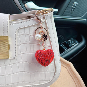 Valentine'S Day Gifts <b>Heart</b> Shaped Bling Resin Keychains Backpack <b>Bag</b> Charm Decoration Key Ring for Girls - Product Image 2