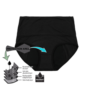 <span class=keywords><strong>Culotte</strong></span> périodique absorbante à protection complète <span class=keywords><strong>Culotte</strong></span> <span class=keywords><strong>menstruelle</strong></span> durable étanche à taille haute Bragas Menstruales Sous-vêtements pour femmes - Product Image 3