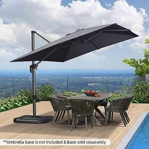 Grande <span class=keywords><strong>esterno</strong></span> commerciale rettangolo in alluminio Offset 360-D rotazione impermeabile giardino Patio ombrello <span class=keywords><strong>per</strong></span> banchetti dipinti picnic - Product Image 2