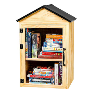 Wooden Book <b>Storage</b> Box <b>Wall</b> <b>Mounted</b> Rectangle Solid Color <b>Storage</b> Organizer For Books Magazines Outdoor Use - Product Image 1