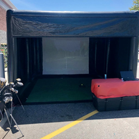 Simulateur de golf gonflable personnalisé Cage d'entraînement Tente Simulateur de golf Enceinte avec écran de projection