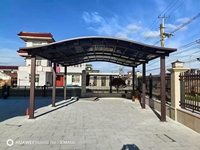 CHUANGZHUO Carport en alliage d'aluminium, imperméable, avec toit plat en polycarbonate traité anti-UV, résistant au vent, finition thermolaquée durable