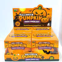 Jouet Squishy Citrouille d'Halloween Doux pour Soulager le Stress, en Mousse PU à Remontée Lente, Jouet Anti-Stress Jack O'Lantern pour Adultes et Enfants