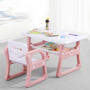 Mesas y sillas ajustables para estudiantes de escuela primaria, juego de sillas de plástico multifunción para bebés, muestras gratuitas - Product Image 1