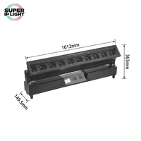 Barre de lumière mobile professionnelle 10x60W + 120x1W RGBW IP65 3.5-45 °   Zoom pour scène extérieure
