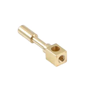 4mm Euro plug pin electrical 10A brass round flat plug pin pin for rewire