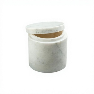 โหลเก็บชาและกาแฟดีไซน์โบราณภาชนะใส่ผลไม้สีขาวหินอ่อน - Product Image 1