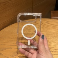 Coque magnétique transparente pour iPhone Ultra, protection antichute de qualité N52, compatible avec la pliage à 8 positions, vente en gros