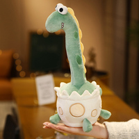 Jouets en peluche dinosaure LED chantant et dansant, poupée dinosaure en peluche avec fonction enregistreur, dinosaure en peluche pour bébé