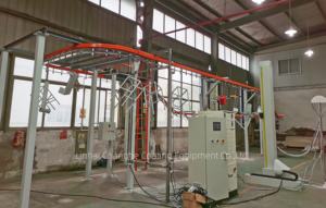 Nouvelle ligne de revêtement en poudre automatique avec mesure par réseau optique avancé, four de séchage, chaîne de convoyeur, pistolet de pulvérisation, contrôle du reciprocateur - Product Image 2