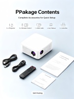 Nouveau projecteur de cinéma maison portable A6 Mini LCD LED 400 ANSI Lumens 1080P avec haut-parleur intégré, prise en charge 3D pour le divertissement à domicile