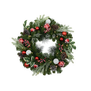 Couronne de Noël écologique en forme de cône de pin, design tendance, couronne artificielle suspendue pour la décoration de la maison - Product Image 2