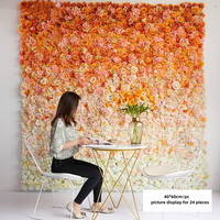 Simulierte Hochzeits-Blumenwand Pflanzenhintergrundwand Einkaufszentrum-Dekoration Seidenrosen Künstliche Blumenwand für Hochzeiten