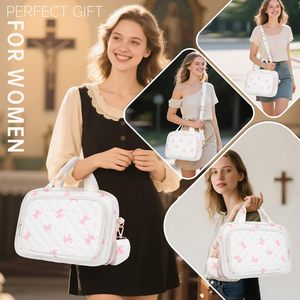 High Quality Fashion Candy Polyester Zipper Book <b>Storage</b> Bag Portable Travel Prayer Dustproof Waterproof Book Cover - Product Image 6