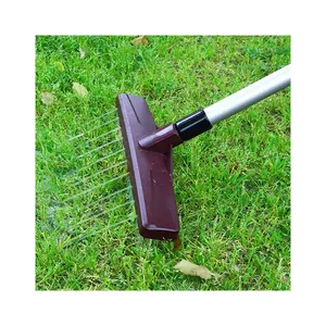 VERTAK Outdoor Indoor Adjustable Length Turf Cleaning Rake Waterflow Artificial Grass Brush