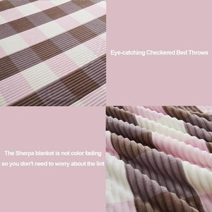 Manta de Lana del Fabricante, Tamaño Personalizado, Diseño a Cuadros, Jacquard Sólido, Gruesa, Súper Suave, de Franela, Felpa, Reversible, de Terciopelo - Product Image 5