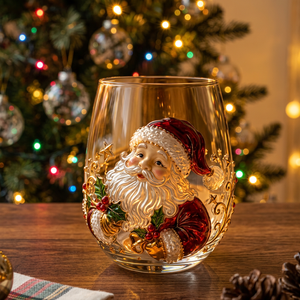 Nuovo Arrivo Transfrontaliero Moderno: Tazza Artistica in Vetro di Natale, Porta Uova in Vetro Borosilicato con Design Irregolare a Soffiatura e Pupazzo di Neve - Product Image 6