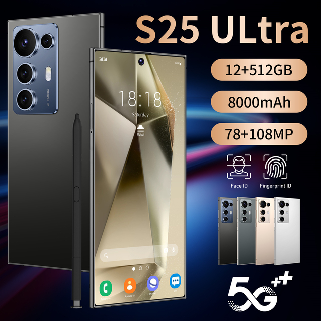 Quality Assure Standby Multi Color Large Memory Hd New Smartphone S25 ultra